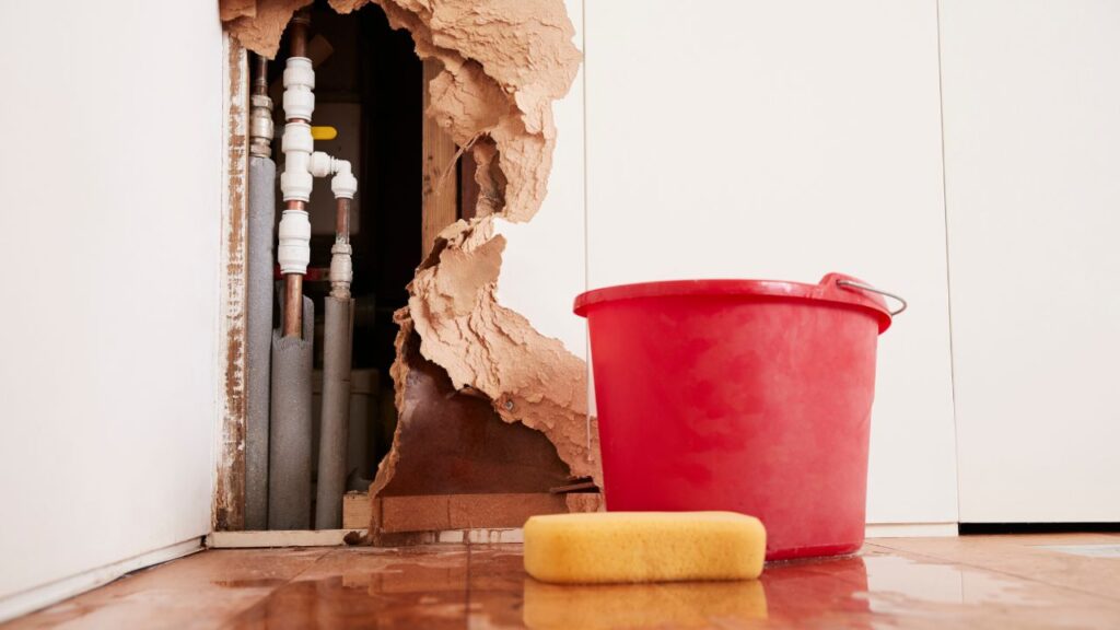 vanity cabinet water damage repair