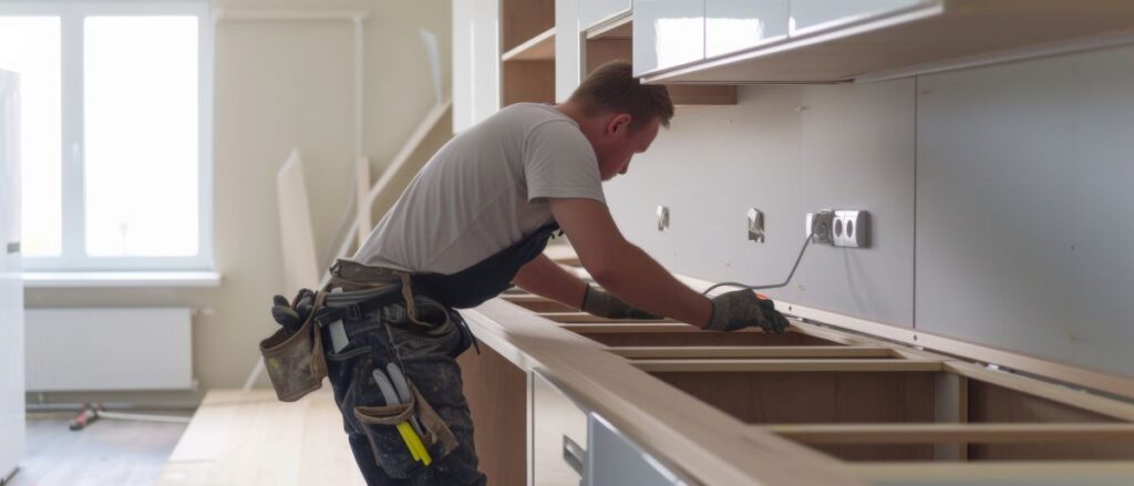 What is the labor cost to install kitchen cabinets per square foot