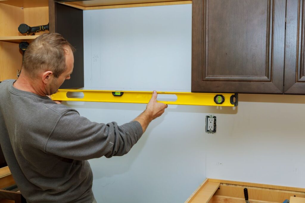 How to calculate square feet of cabinets for kitchen