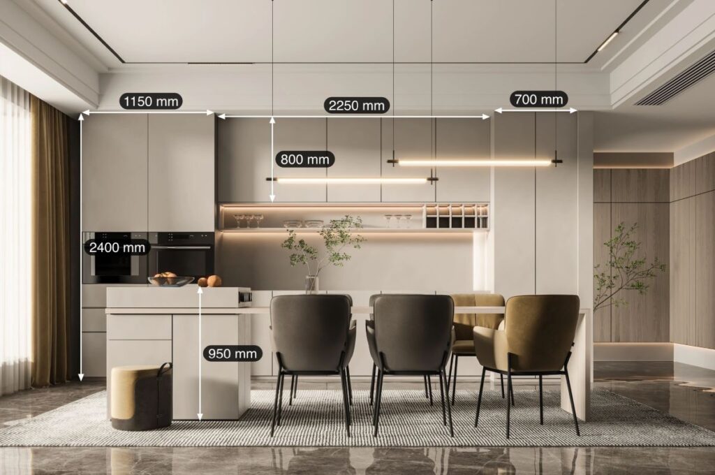 how to measure cabinet height