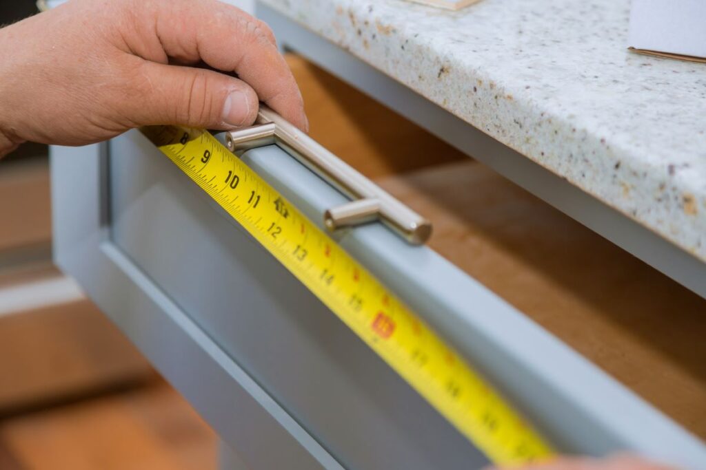 measurement of kitchen cabinet in feet