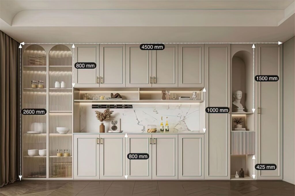 standard kitchen cabinet sizes in mm