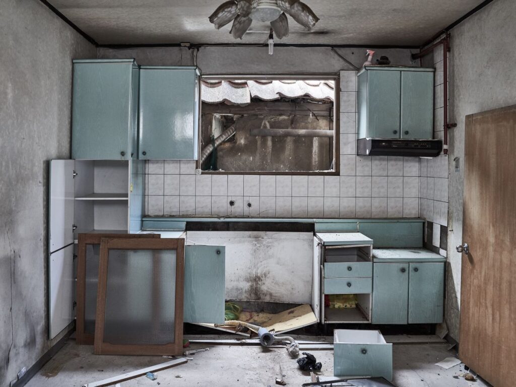cabinet water damage repair