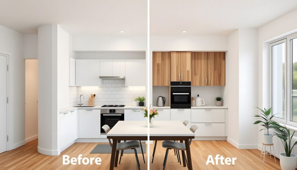 cabinet refacing before and after