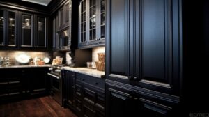 what do professionals use to paint cabinets black