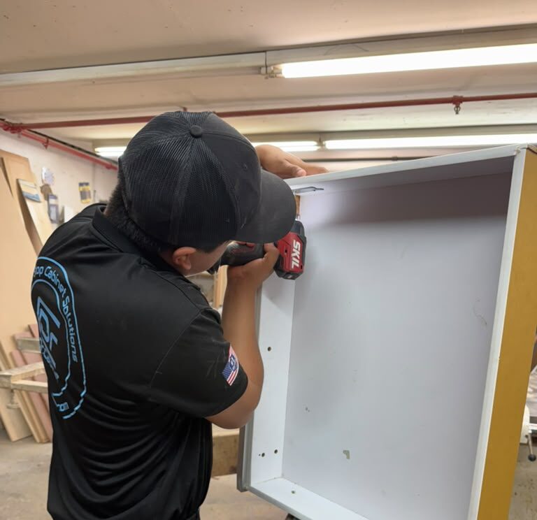 Kitchen cabinet renovation photo