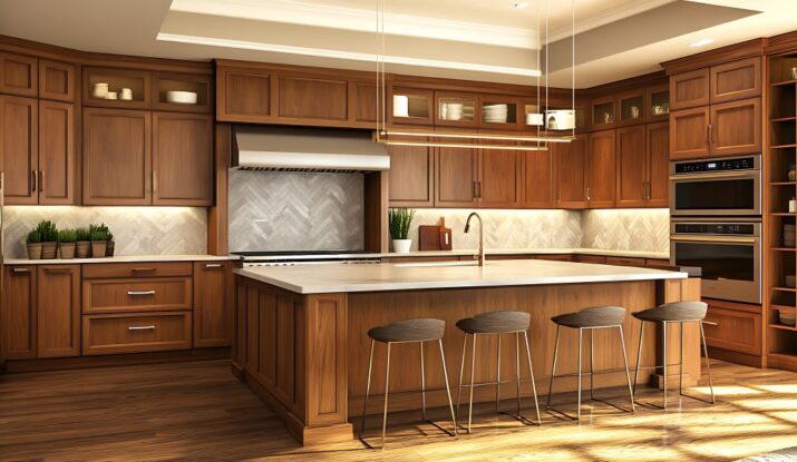 how to update brown kitchen cabinets