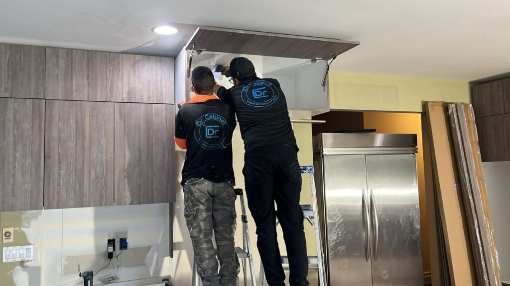 refinishing built in cabinets