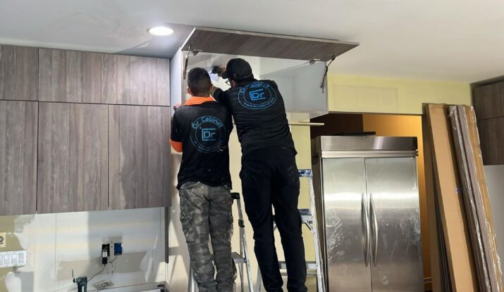 refinishing built in cabinets