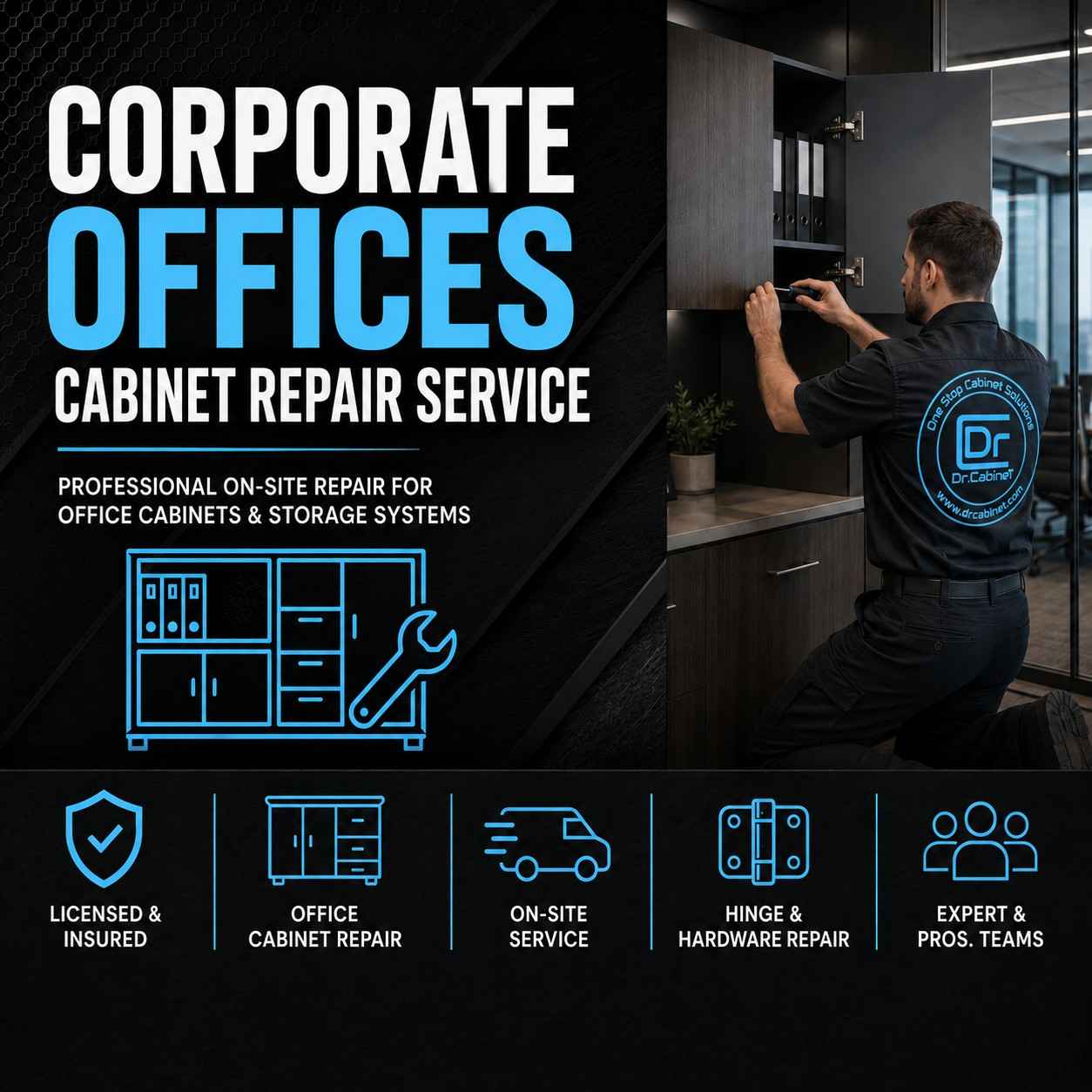Services 13 CORPORATE OFFICES CABINET REPAIR SERVICE