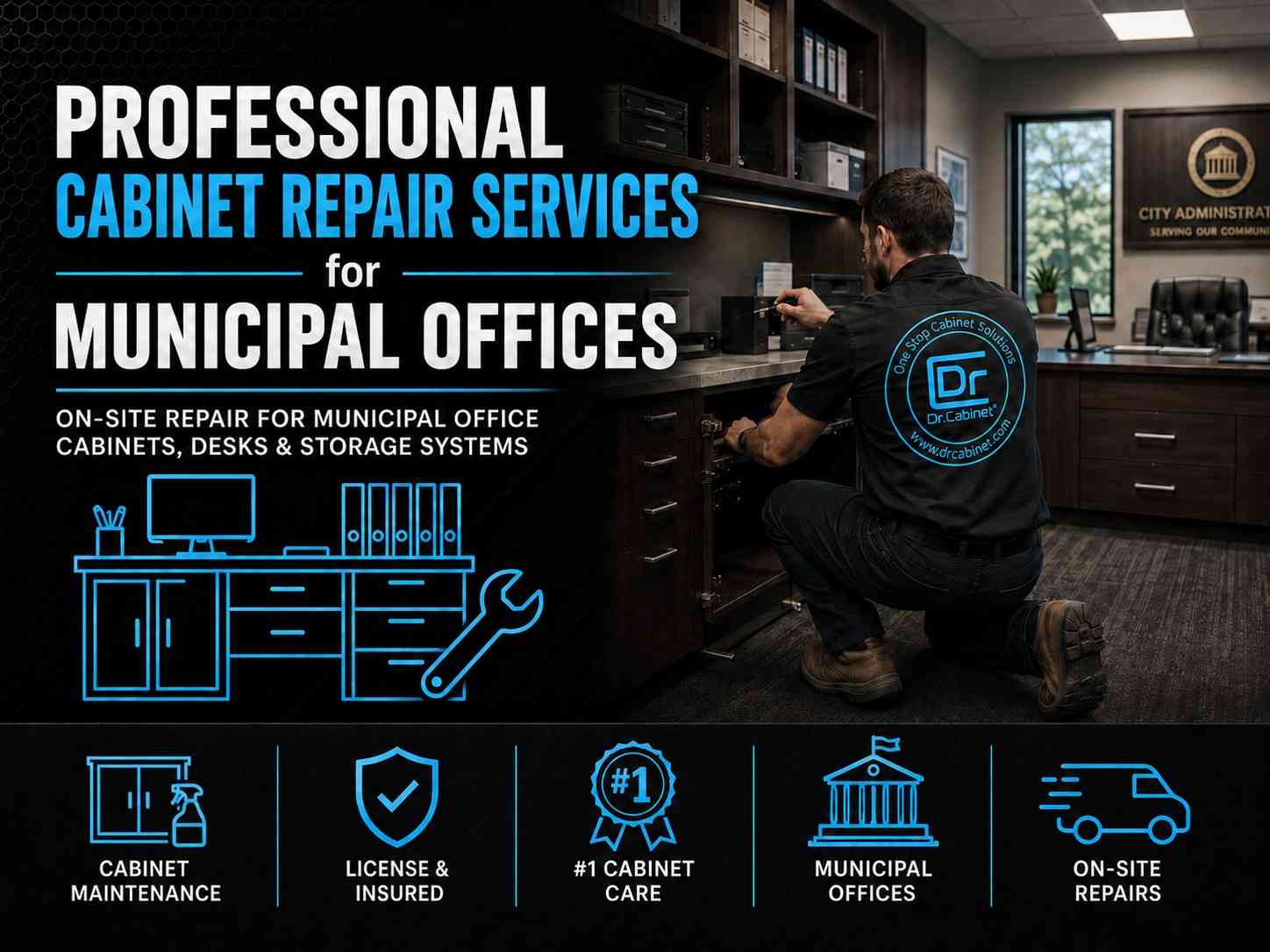 PROFESSIONAL CABINET REPAIR SERVICES for MUNICIPAL OFFICES
