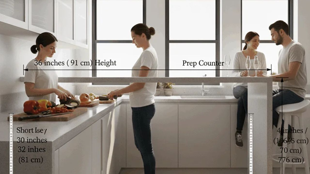 2026 Countertop Height Guide: Counter vs Bar Height Explained 2 Kitchen Countertop Height